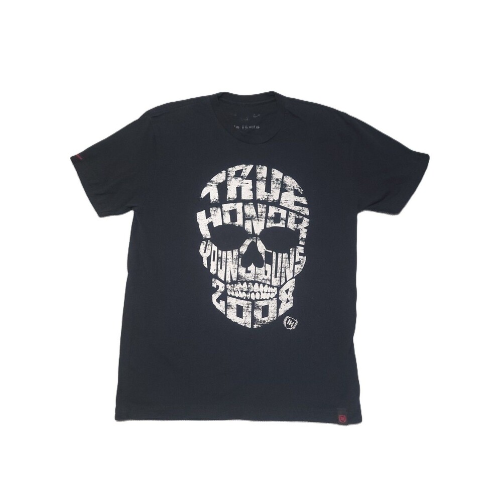 True Honor Young Guns 2008 Skull Graphic T Shirt Womens Size S Black Top